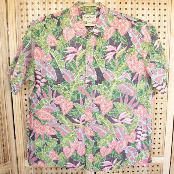 Cooke Street Honolulu Hawaiian Button Up Shirt Multicolor Mens SIZE XL - Picture 1 of 6